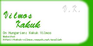vilmos kakuk business card